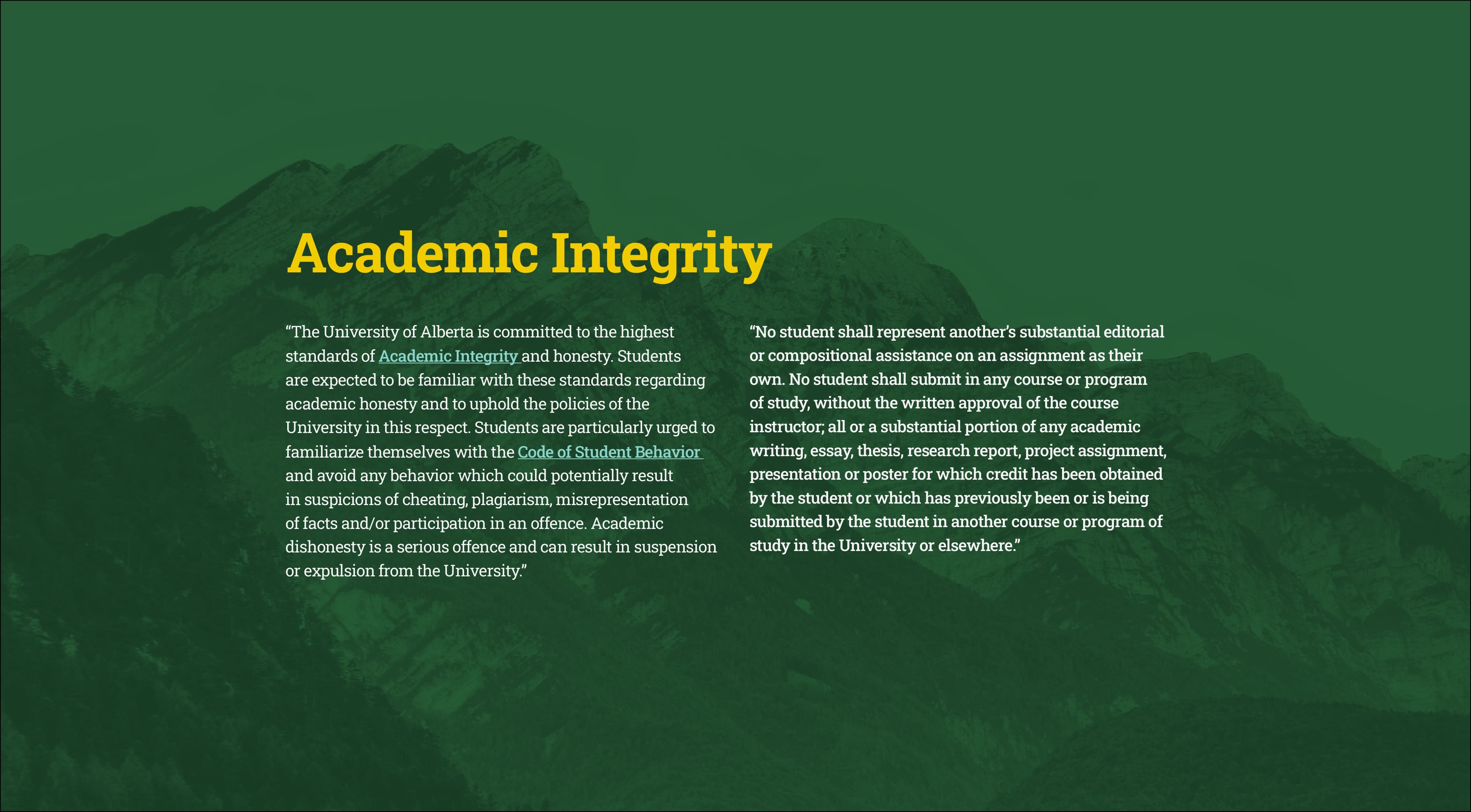 Academic Integrity